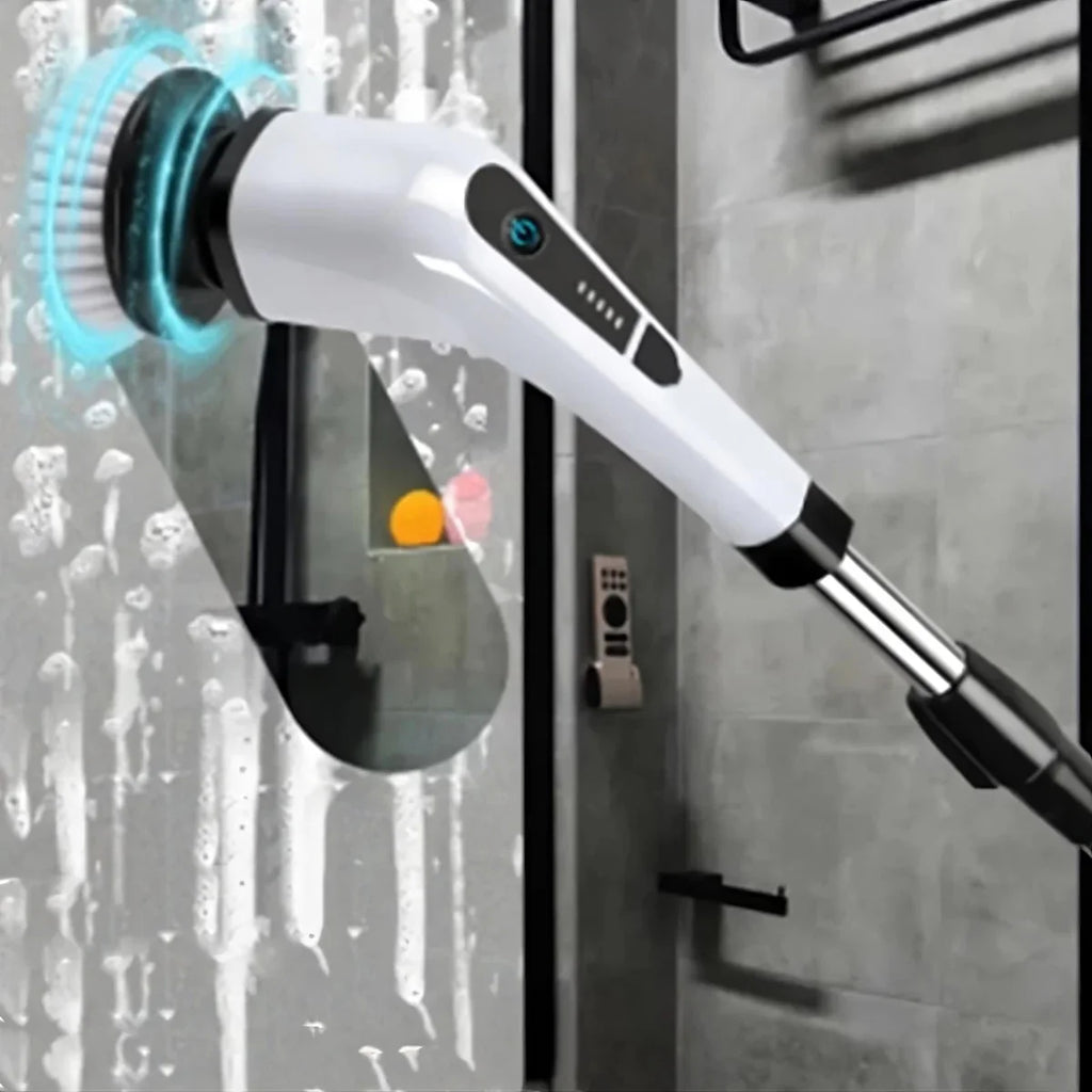 SpinClean Pro – Cepillo Eléctrico Telescópico 360°